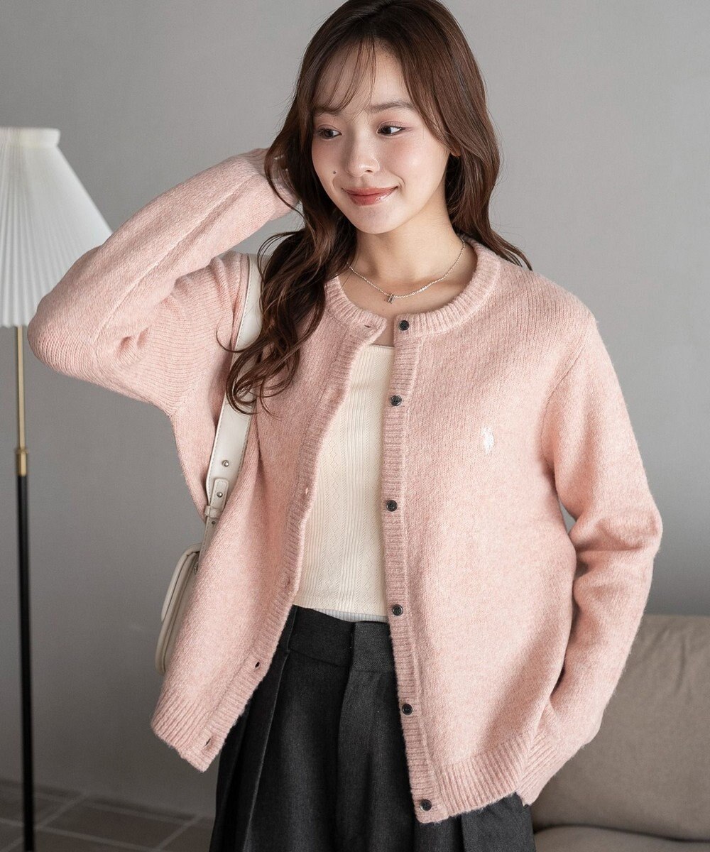 WEGO 【WEB限定/25年秋冬新作】別注USPOLO微起毛カーデ 