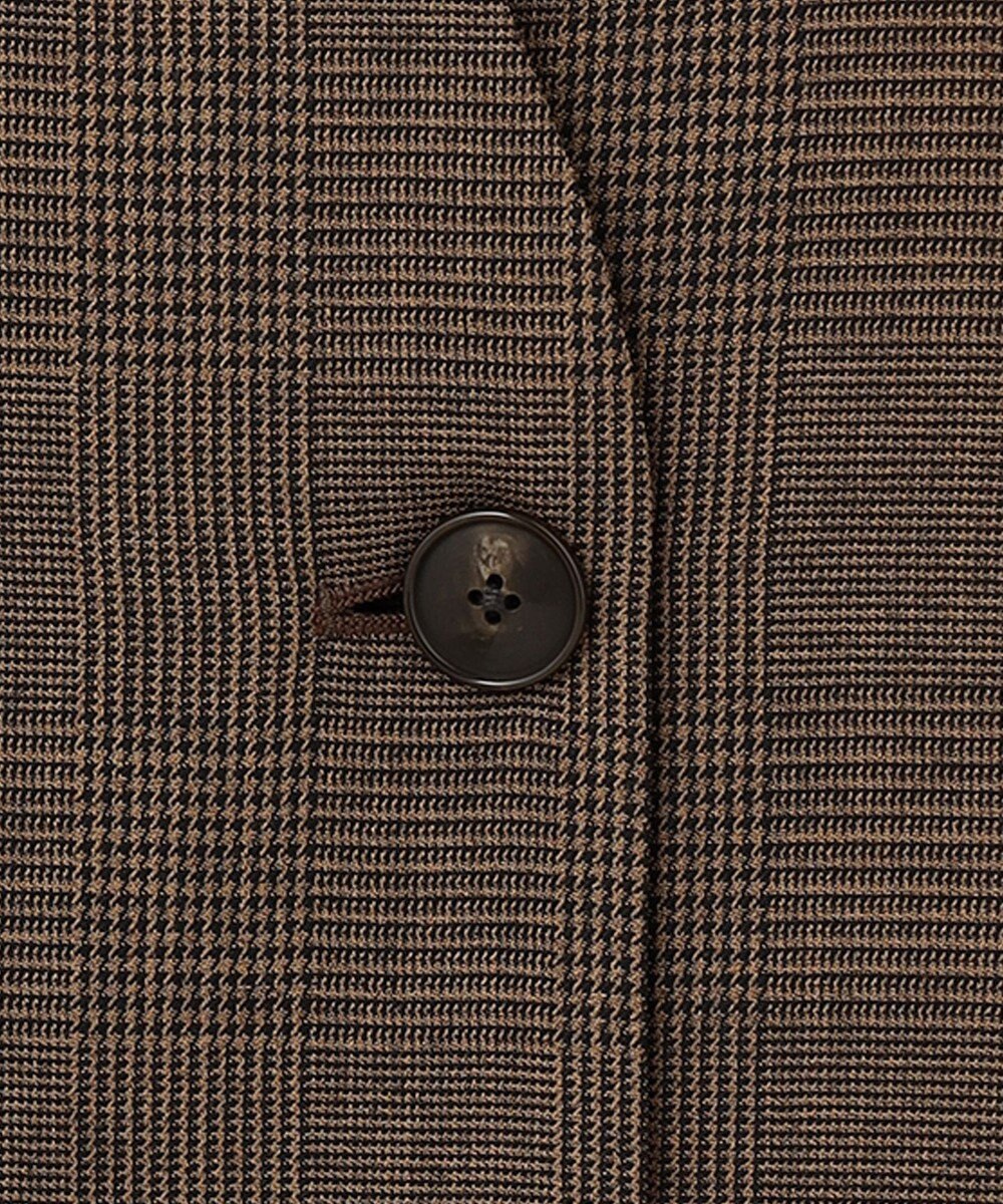 自由区 【洗える】グレンチェック ロングジレ 