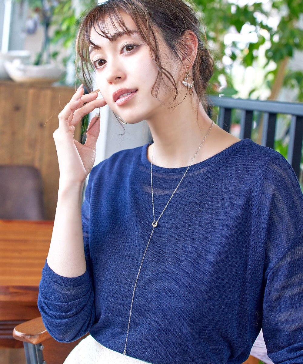 Tiaclasse 涙型ラリエットネックレス 