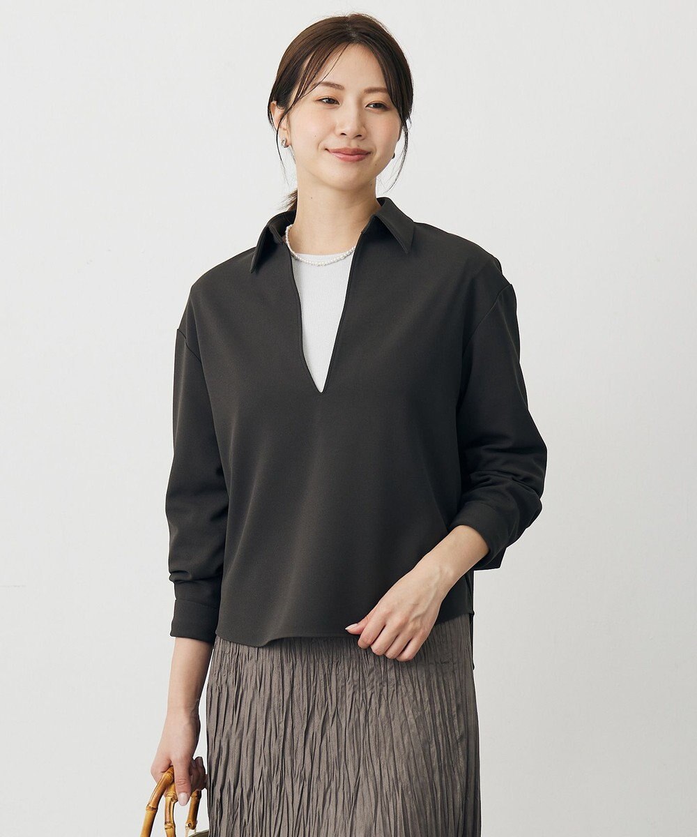 J.PRESS LADIES ジョーゼットダンボール スキッパー カットソー 