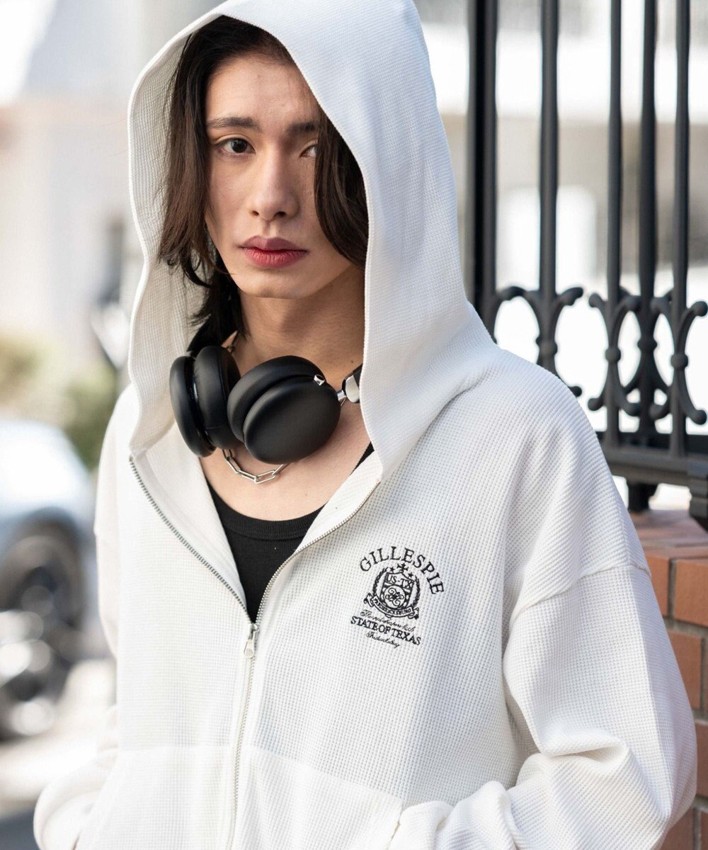 WEGO 【ユニセックス着用ITEM】ワッフルZIPパーカー 