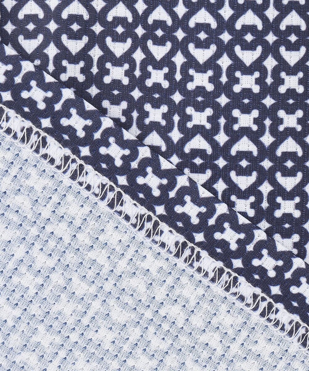 23区GOLF 【WOMEN】サンベールメッシュ モノグラムハーフジップ 