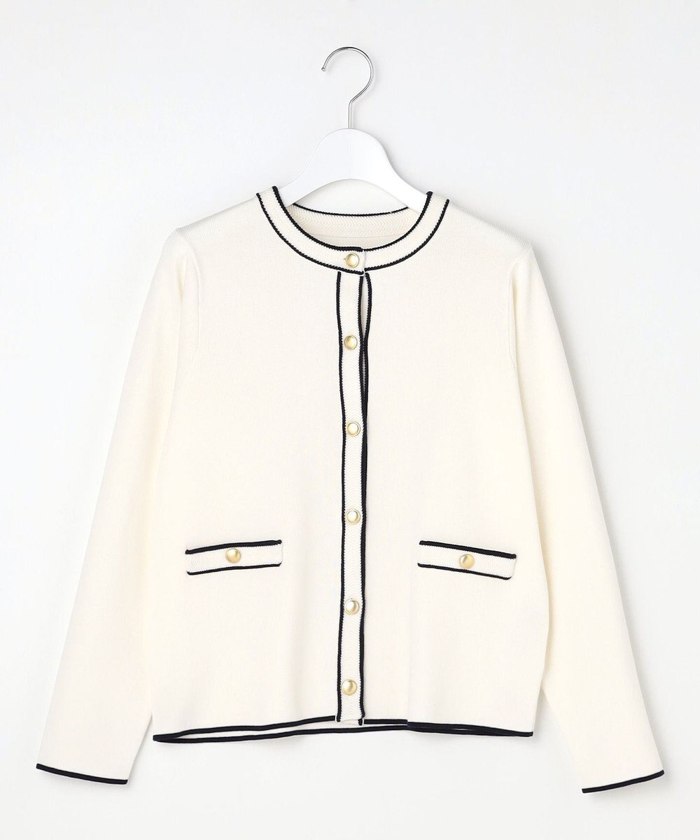 ANY SIS S 【花粉対策】ラインポイント カーディガン 