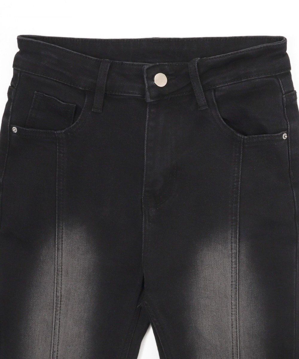 WEGO レースアップストレッチフレアデニム 