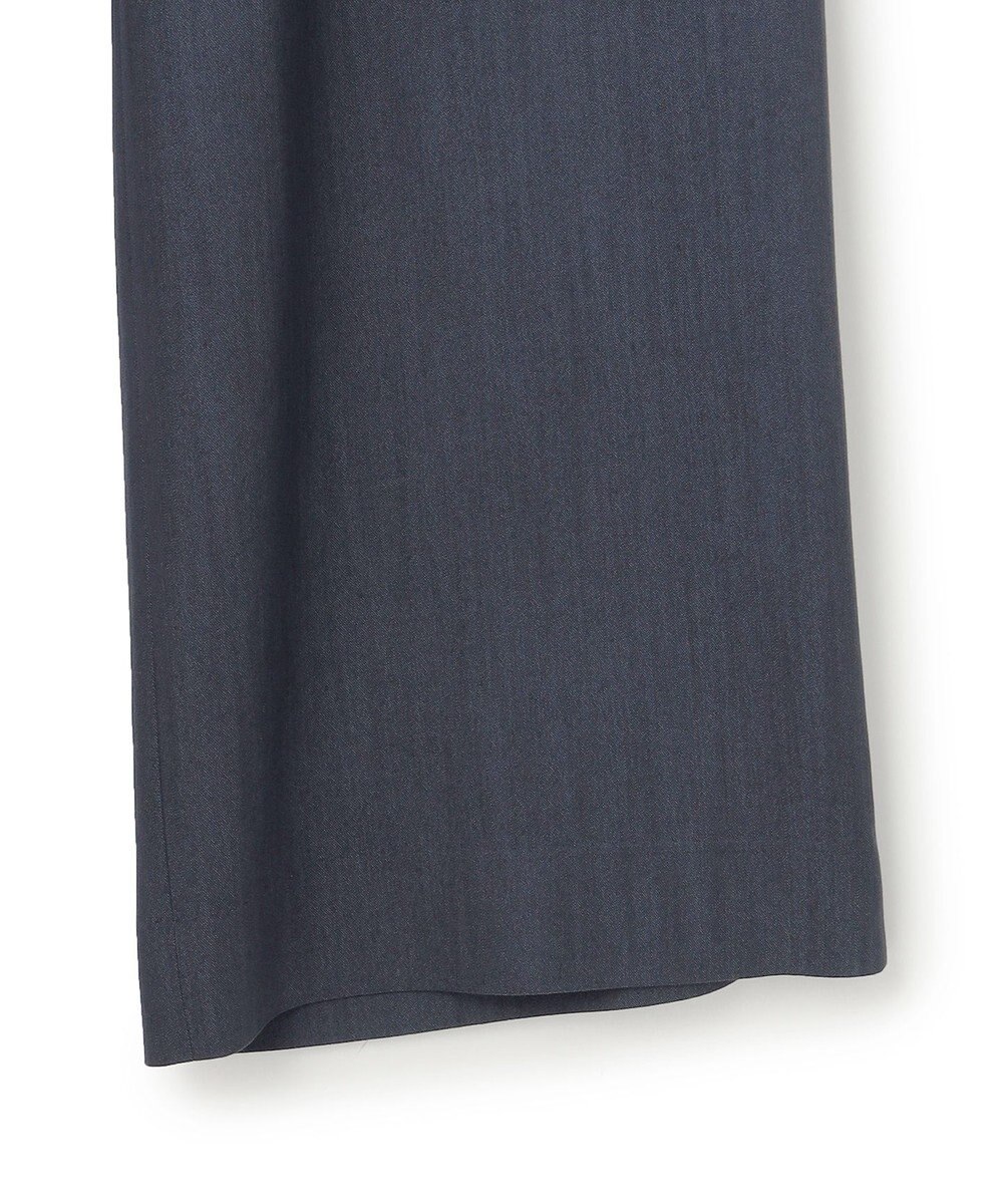 ICB 【洗える】 ドレープスラブデニム ワイドパンツ 