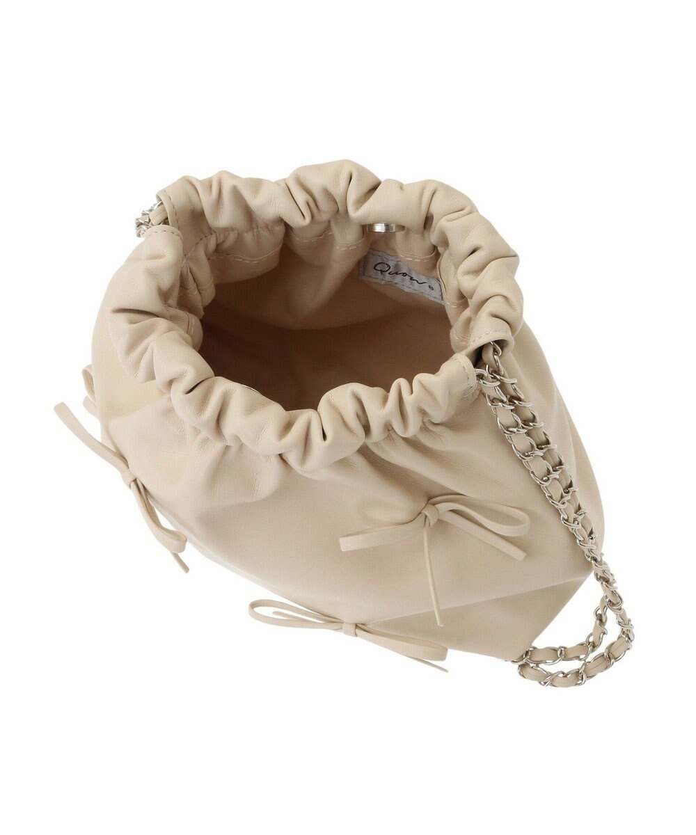 Green Parks ・ＱＵＯＮ　リボンチェーン巾着 