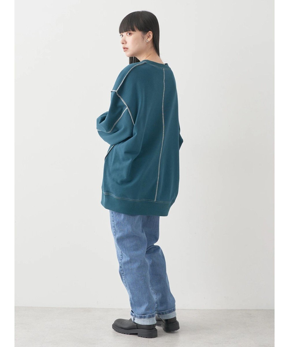 earth music&ecology 配色ルーズスウェット 