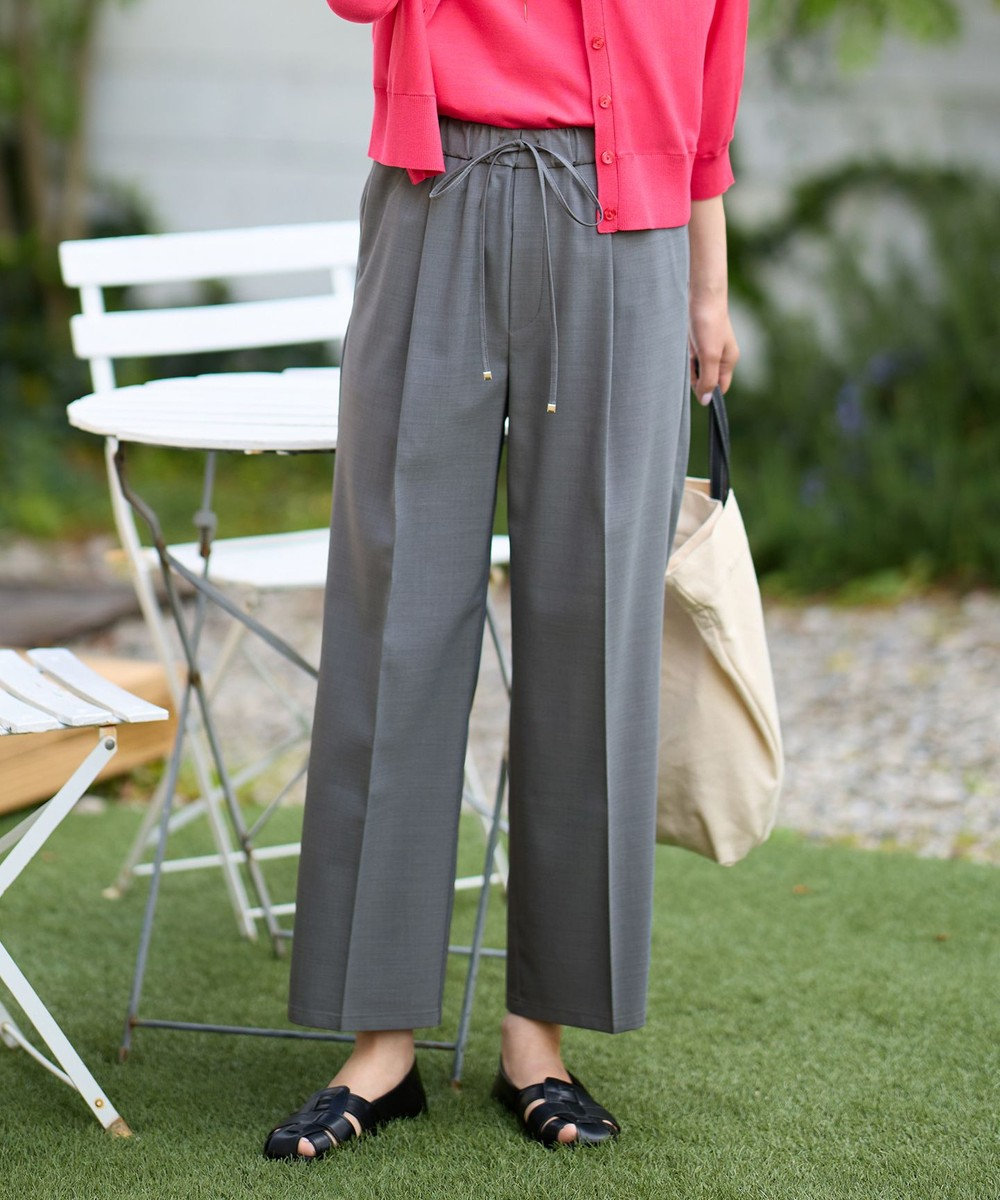 ANY L 【洗濯機可/セットアップ可/UVケア/速乾/イージーケア】サラサラテックリネンパンツ 