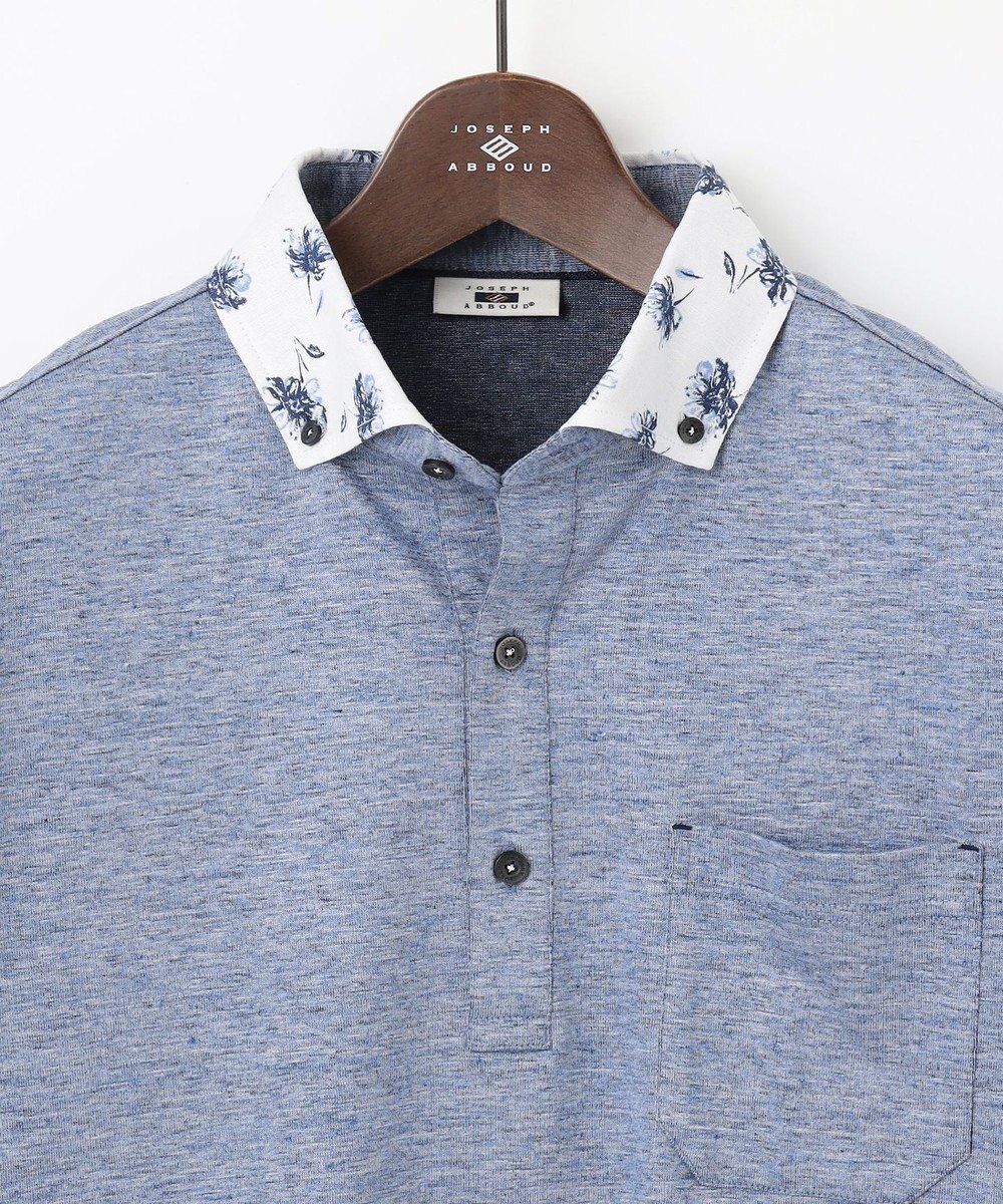 JOSEPH ABBOUD 【リネン素材/清涼感/吸水速乾】リネン天竺 ポロシャツ 