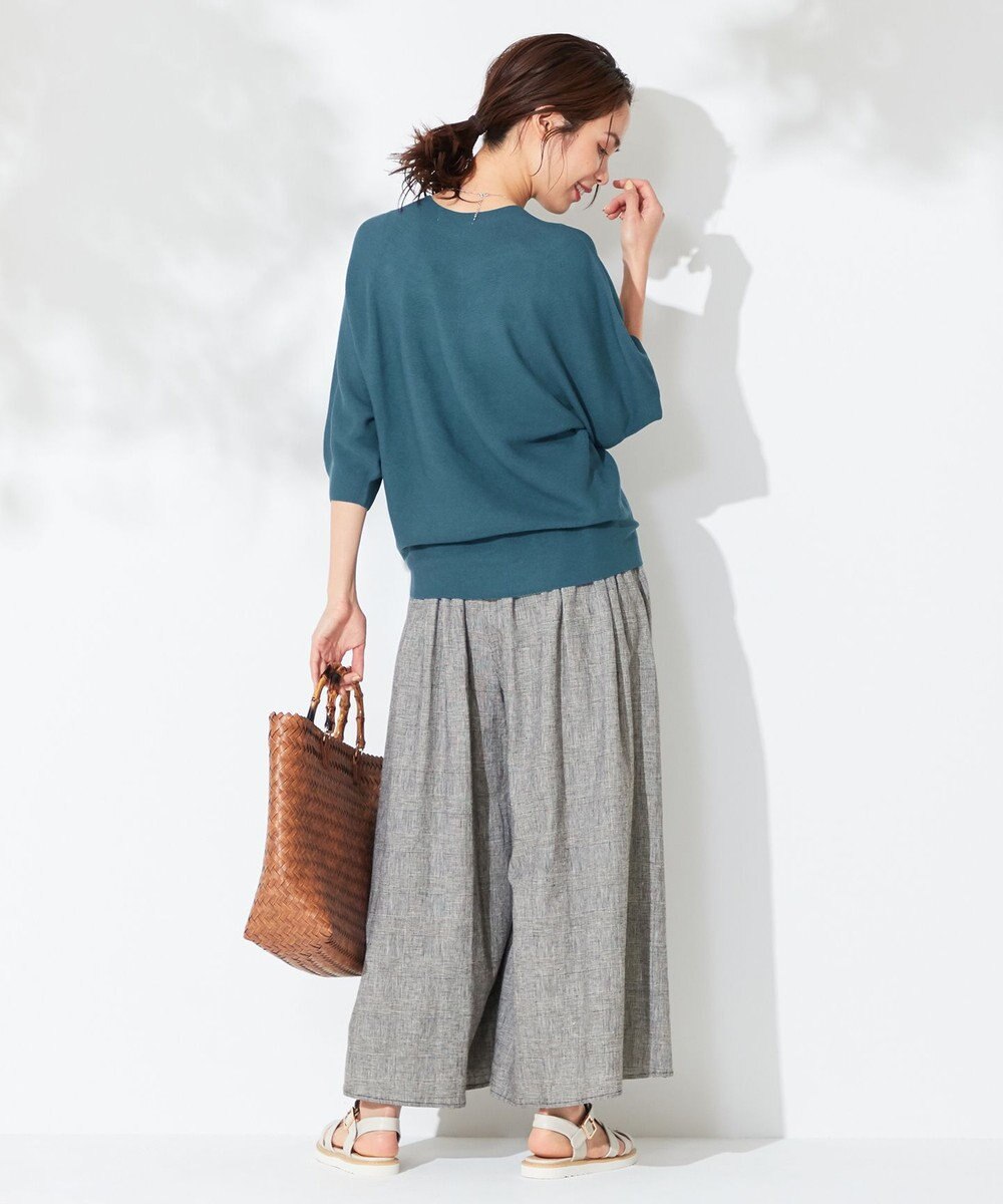 ANY 【接触冷感・UVケア】清涼リネン ガウチョパンツ 