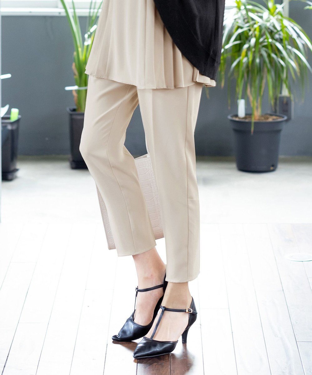 Tiaclasse 【洗える】ドロストテーパードパンツ 