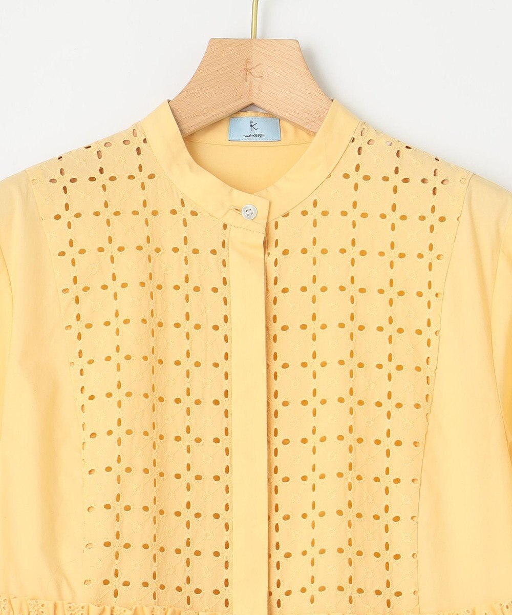 組曲 エンブロイダリーレース シャーティング ワンピース 