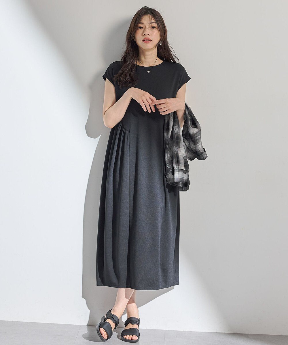 ANY L 【洗濯機可】ライトポンチコクーンワンピース 