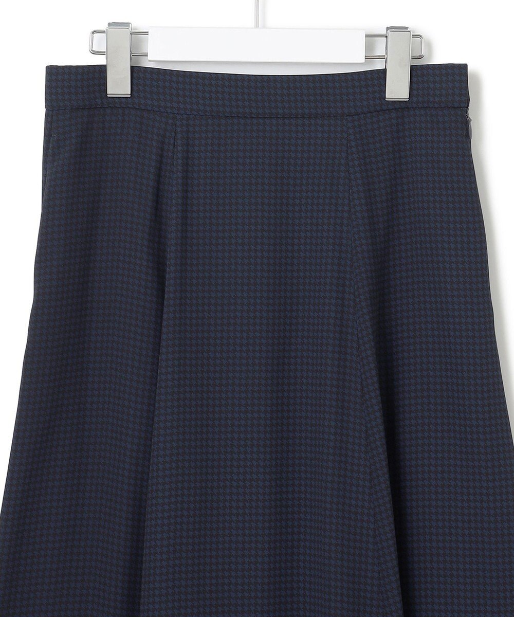 23区 【洗える】バックサテンアムンゼン千鳥プリント スカート 