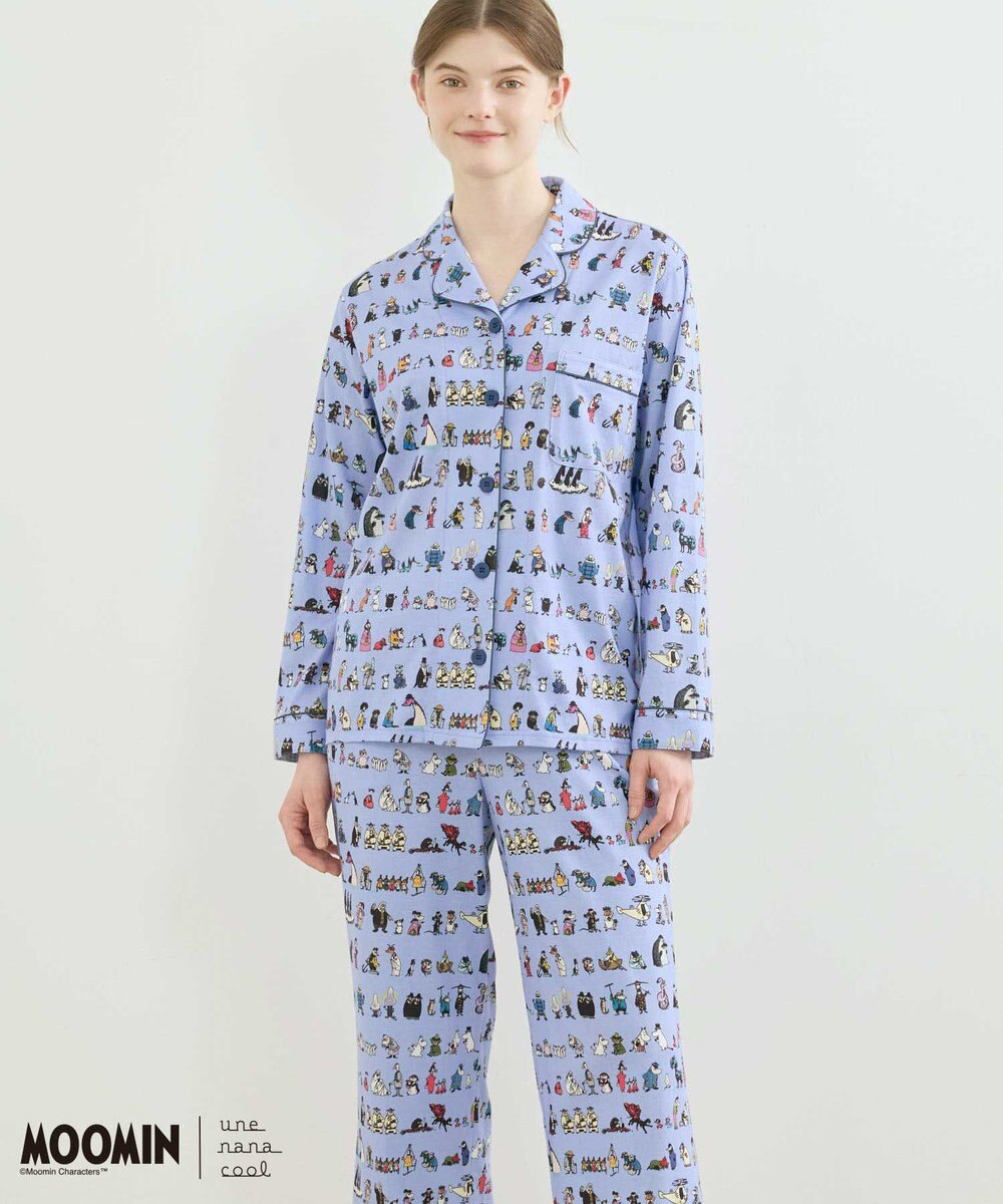 une nana cool 【ムーミン】【綿100%】 MOOMIN * une nana cool  開襟パジャマ 
