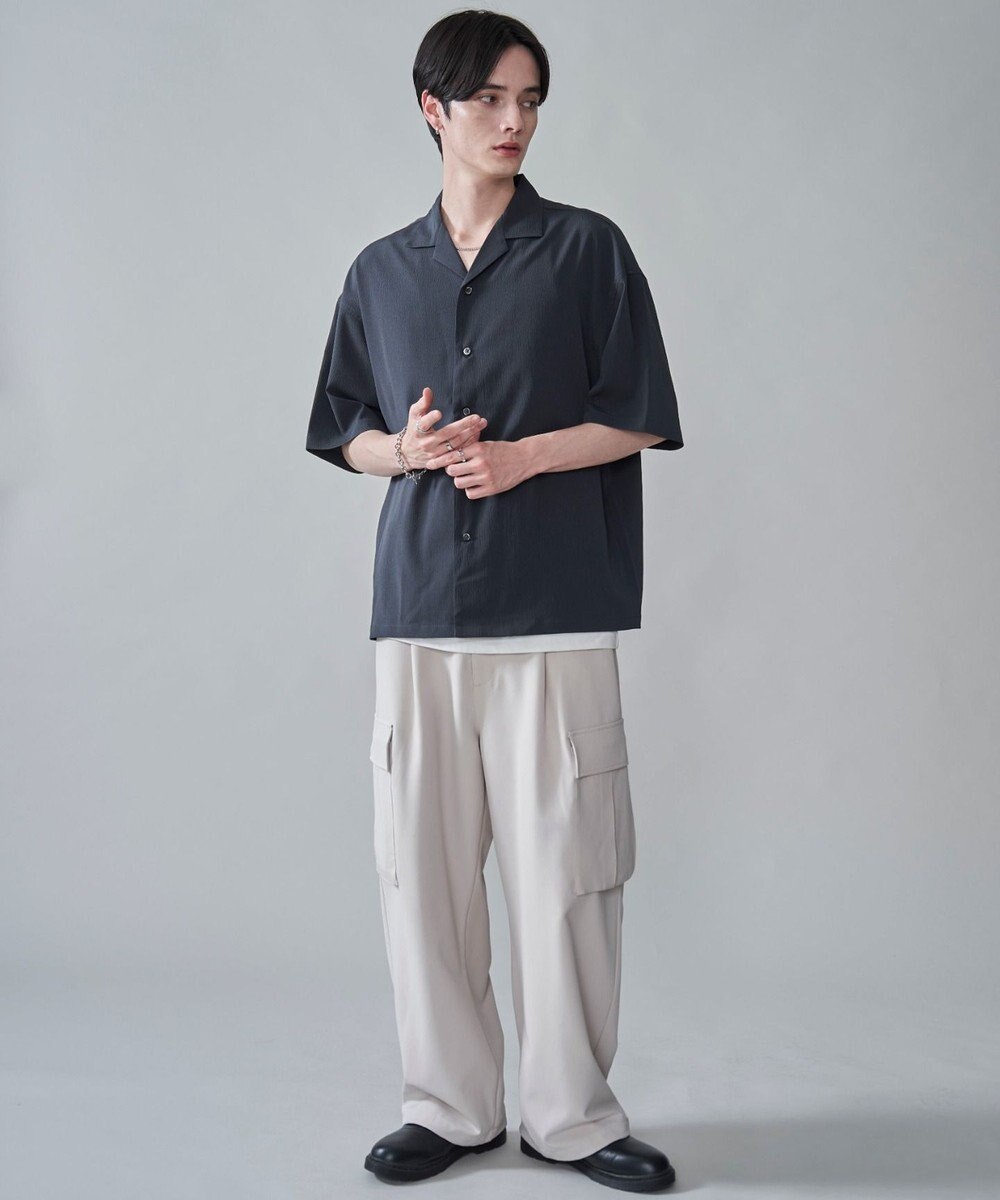 WEGO クレープオープンカラーシャツ（SS） 