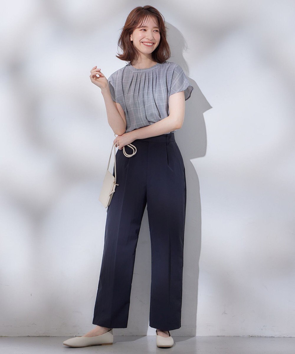 ANY 【吸水速乾/イージーケア/ストレッチ/ウエストゴム/洗濯機可能】ドライチノタックパンツ 