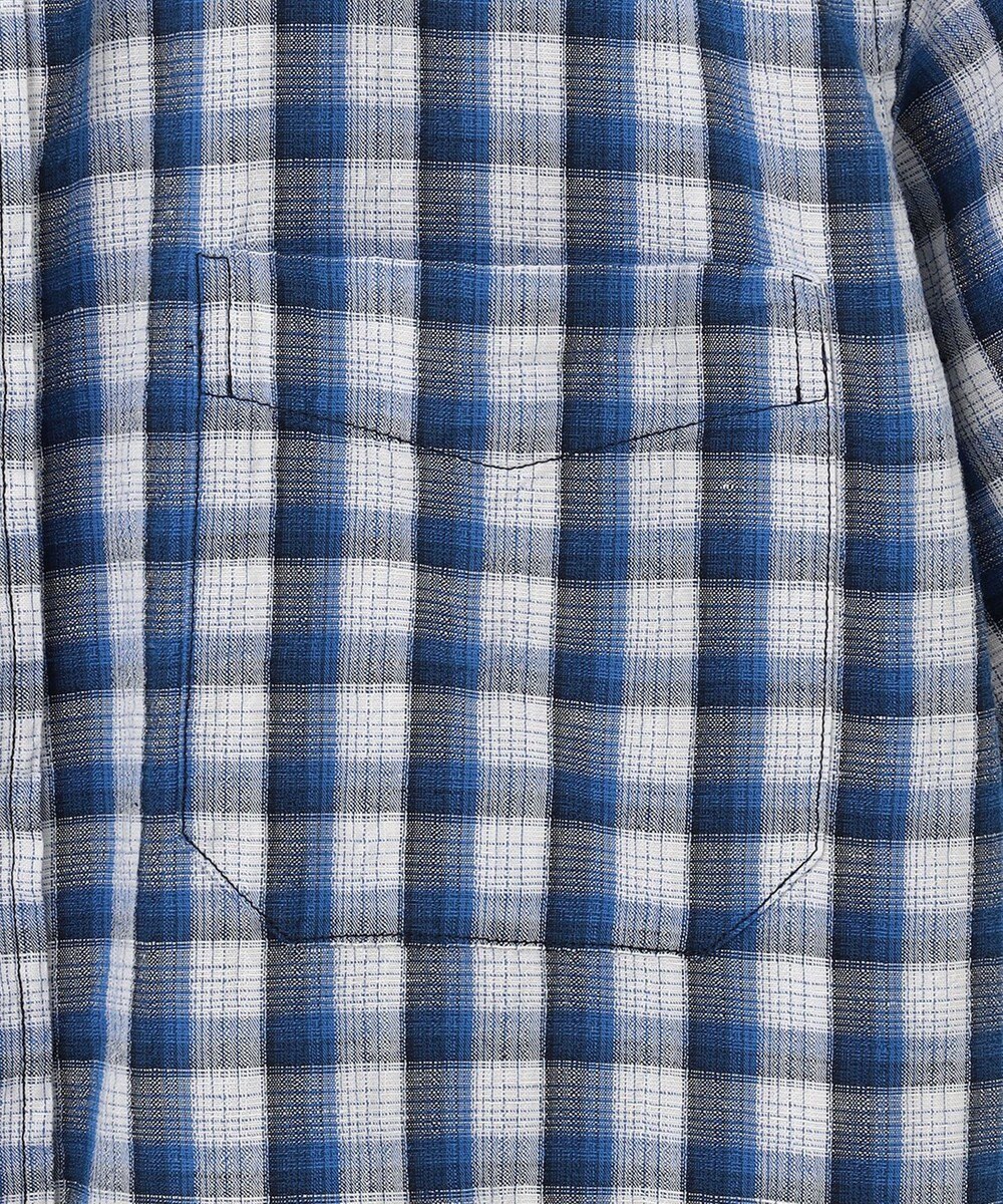 JOSEPH ABBOUD 【サスティナブル】リヨセルリネンチェック 半袖シャツ 