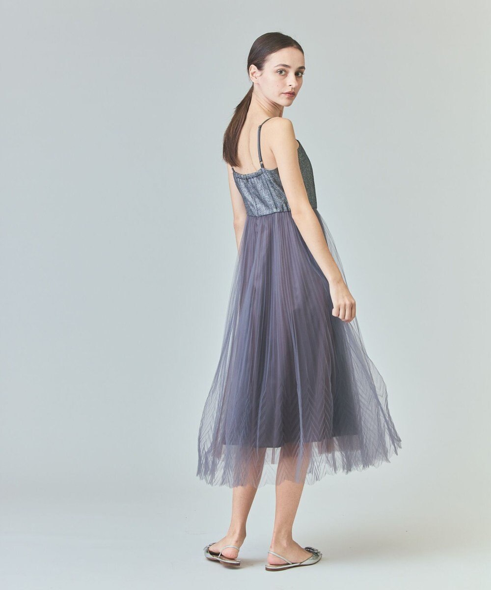 GRACE CONTINENTAL チュールプリーツコンビワンピース 