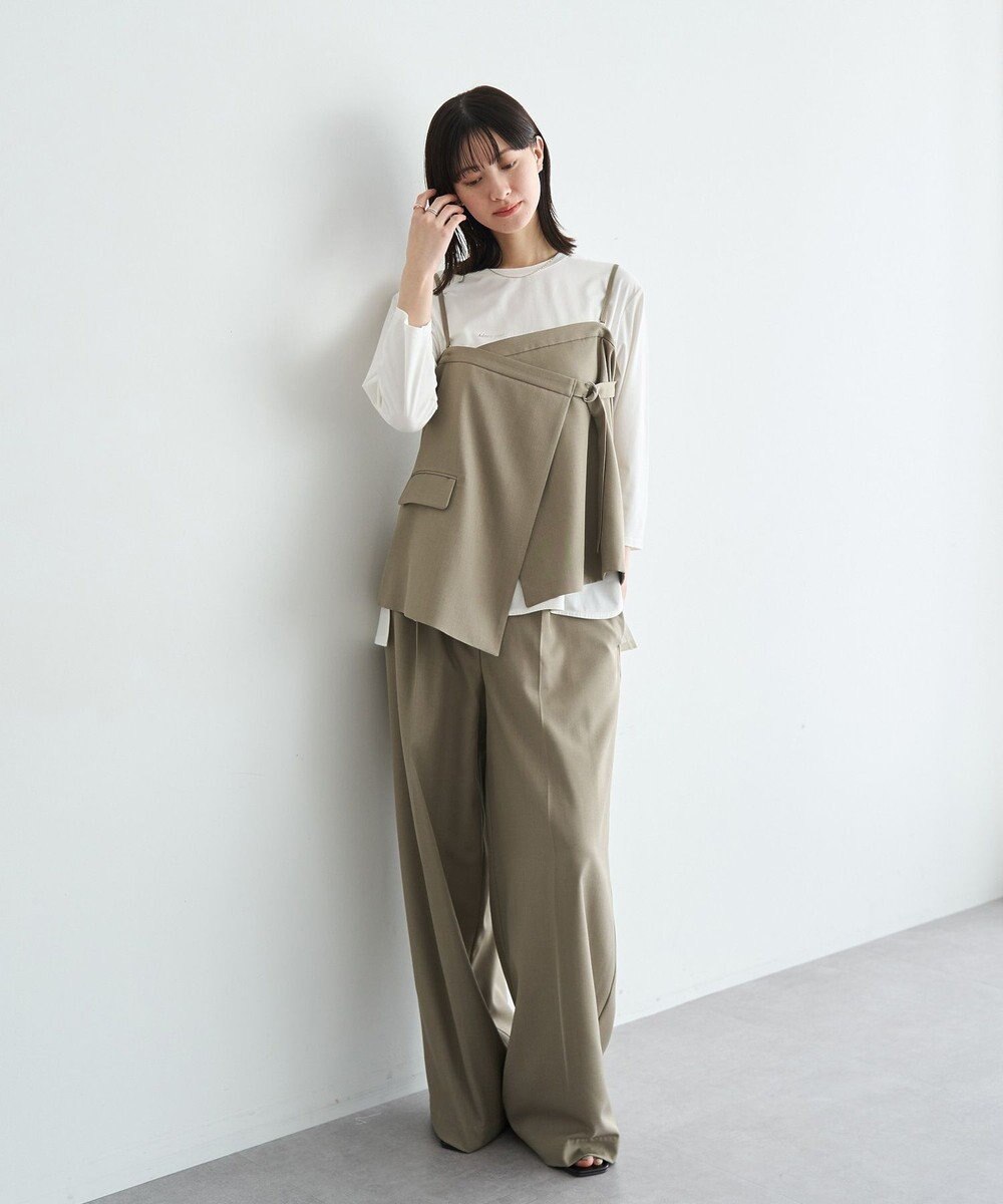 YECCA VECCA タックワイドパンツ 