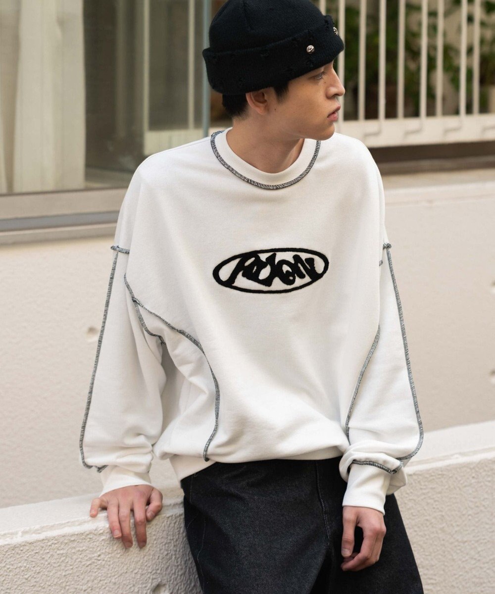 WEGO 【ユニセックス着用ITEM】ショートカラーステッチサガラロゴプルオーバー 