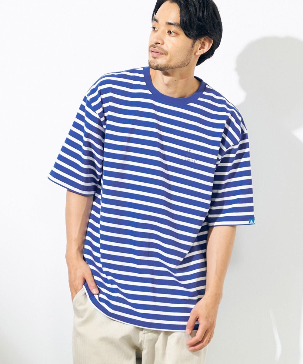 SHARE PARK MENS 【UNISEX】UVカット ボーダーロゴTシャツ 