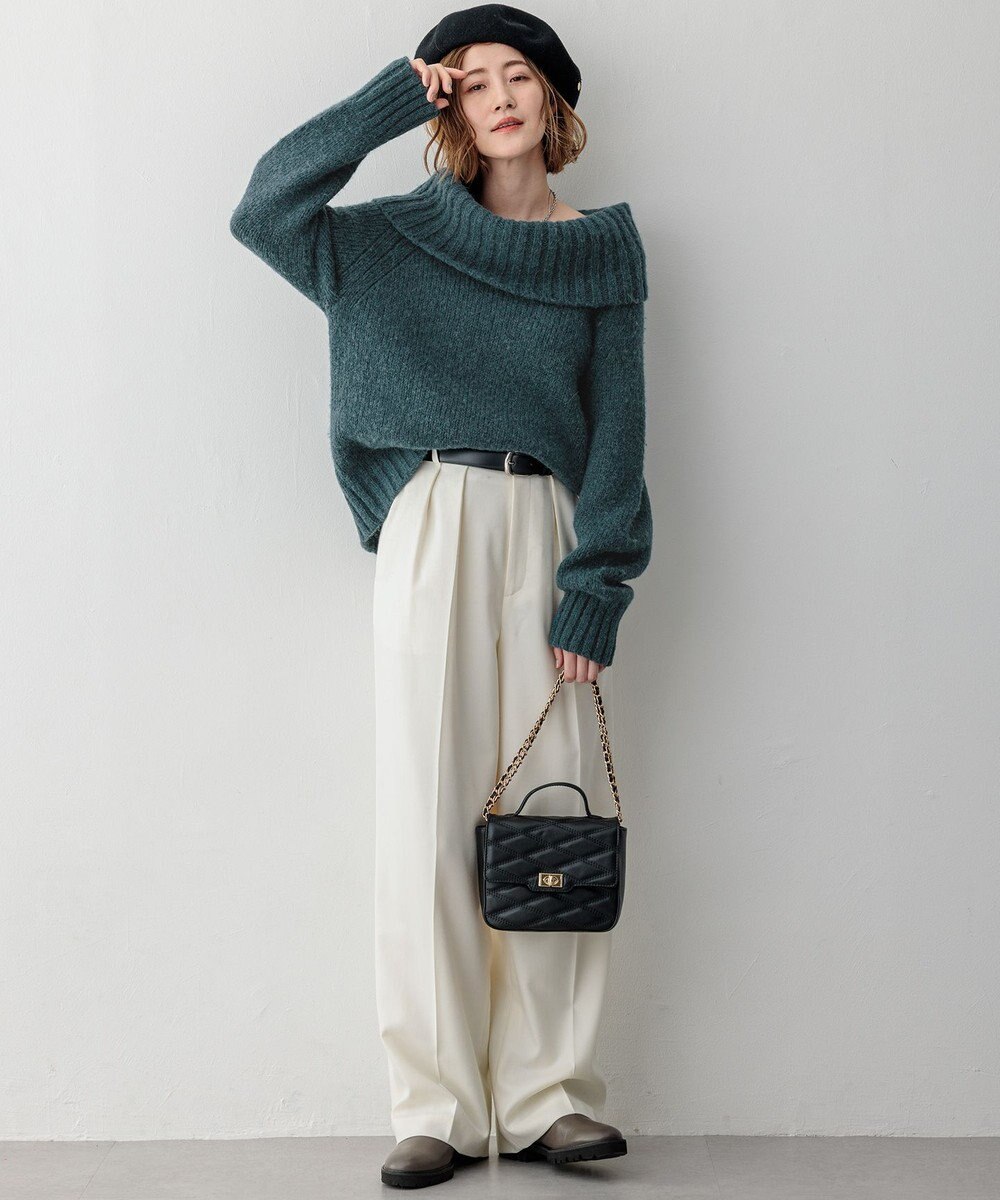 23区 キルティング トップハンドル ショルダーバッグ 