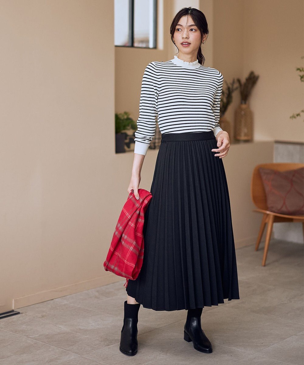 ANY L 【6色展開】フリルネックニット 