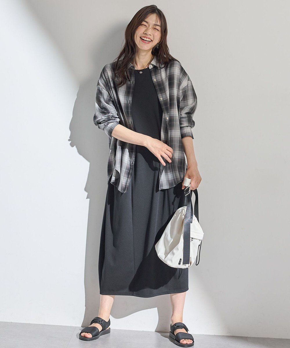 ANY L 【洗濯機可】ライトポンチコクーンワンピース 