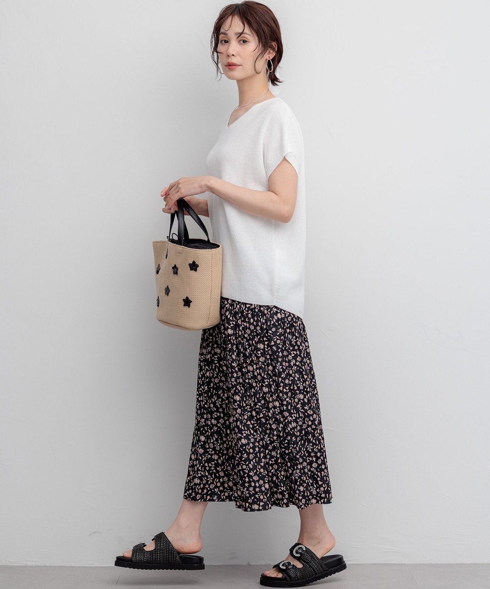 組曲 ギャザーライトデシン パンツ 