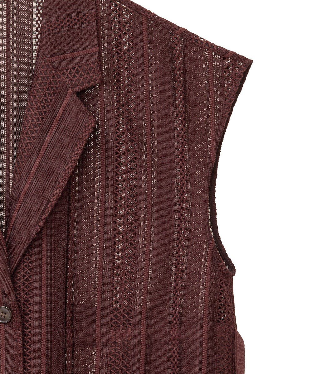 AMERICAN HOLIC 幾何学レースウエストドロストジャケット 