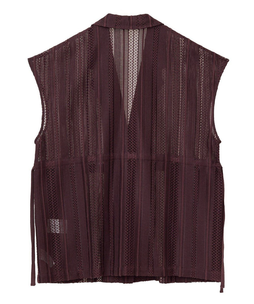 AMERICAN HOLIC 幾何学レースウエストドロストジャケット 