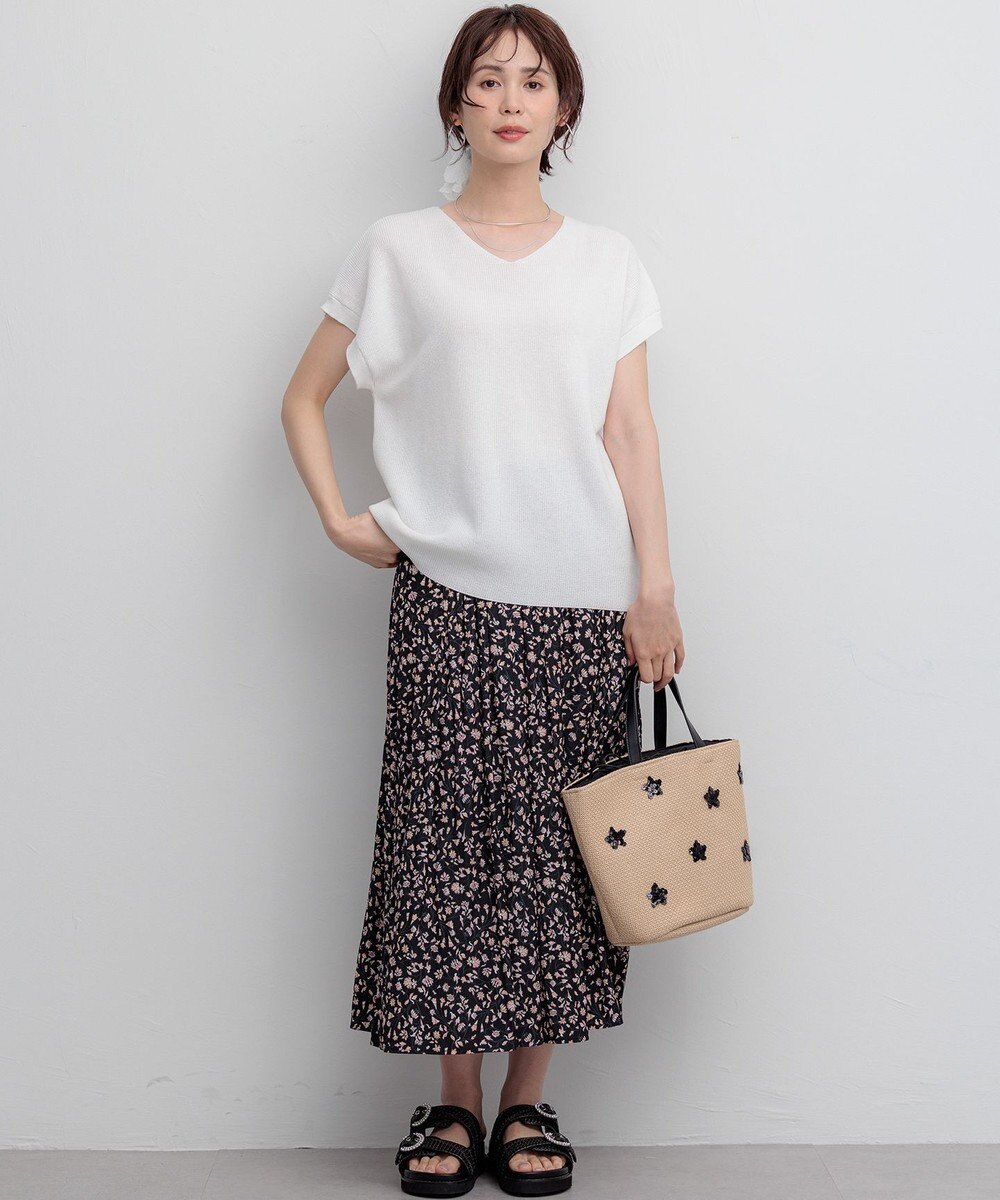 組曲 ギャザーライトデシン パンツ 