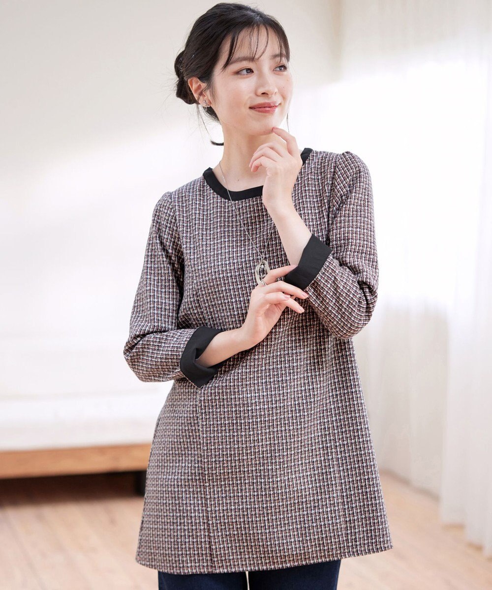 Tiaclasse 【洗える】ツイードチュニック 