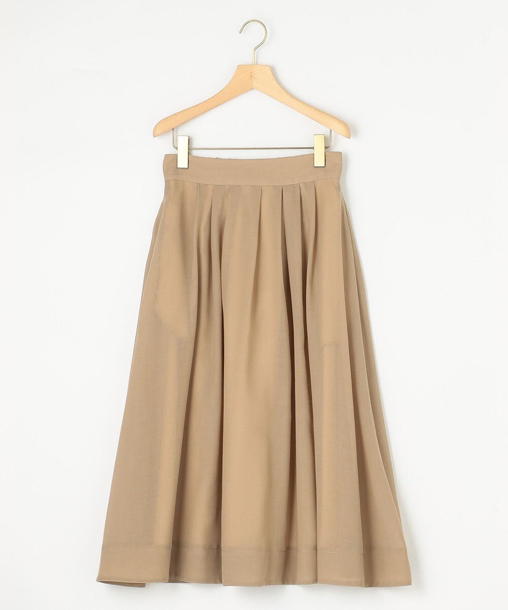 組曲 【洗える・イージーケア】カラーボイル フレアスカート 