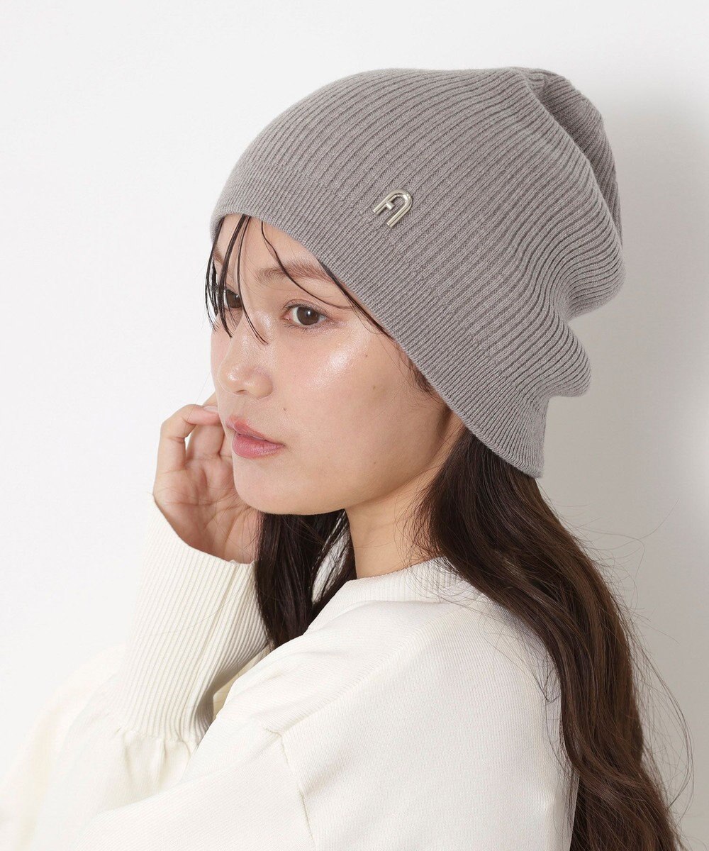 MOONBAT 【WEB限定】FURLA(フルラ)アーチロゴ付き ニット帽 帽子 UVカット 手洗いOK 