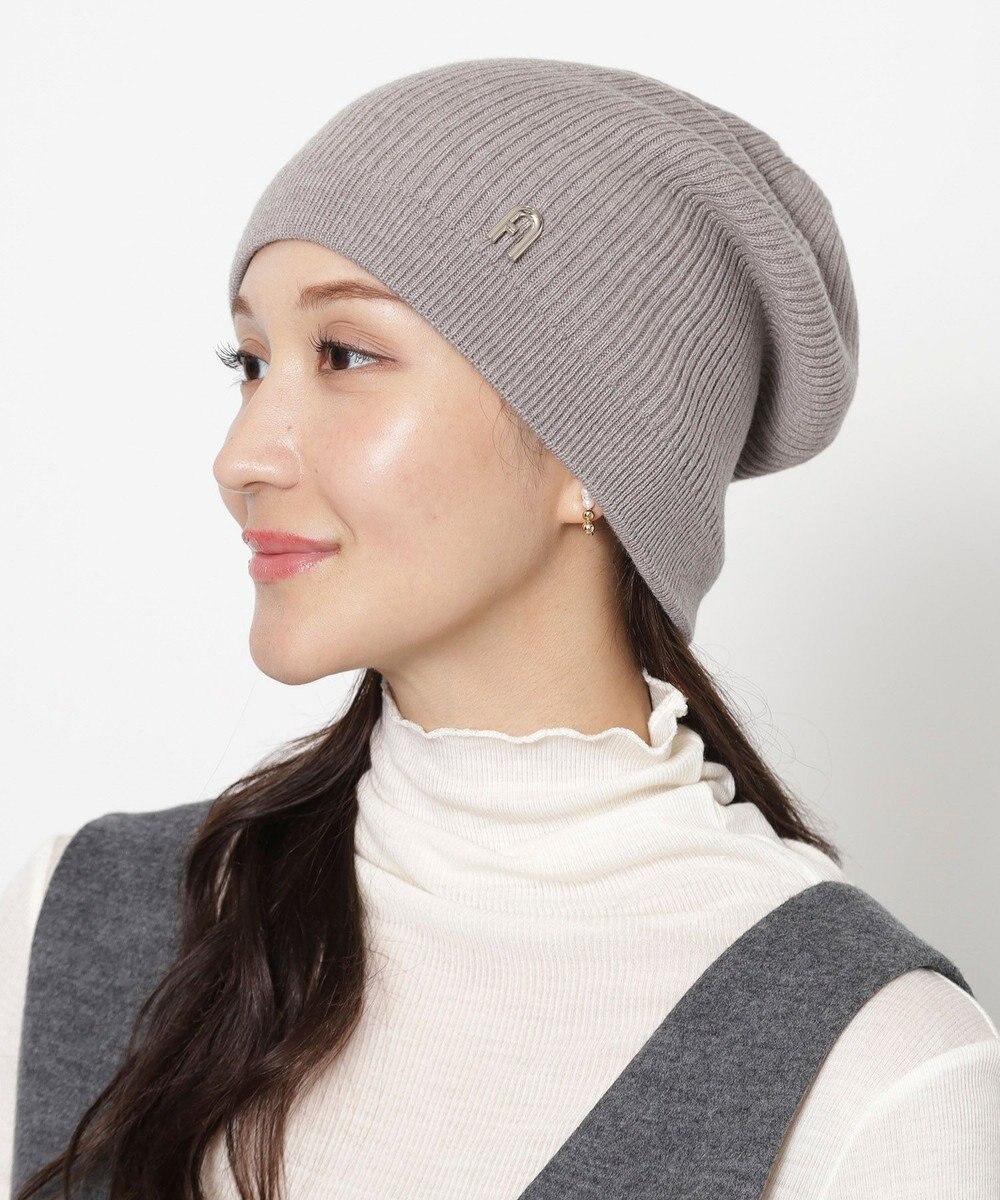 MOONBAT 【WEB限定】FURLA(フルラ)アーチロゴ付き ニット帽 帽子 UVカット 手洗いOK 