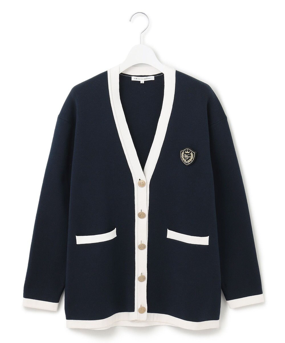 23区 【洗える】コンパクトコットンポリエステル カーディガン 