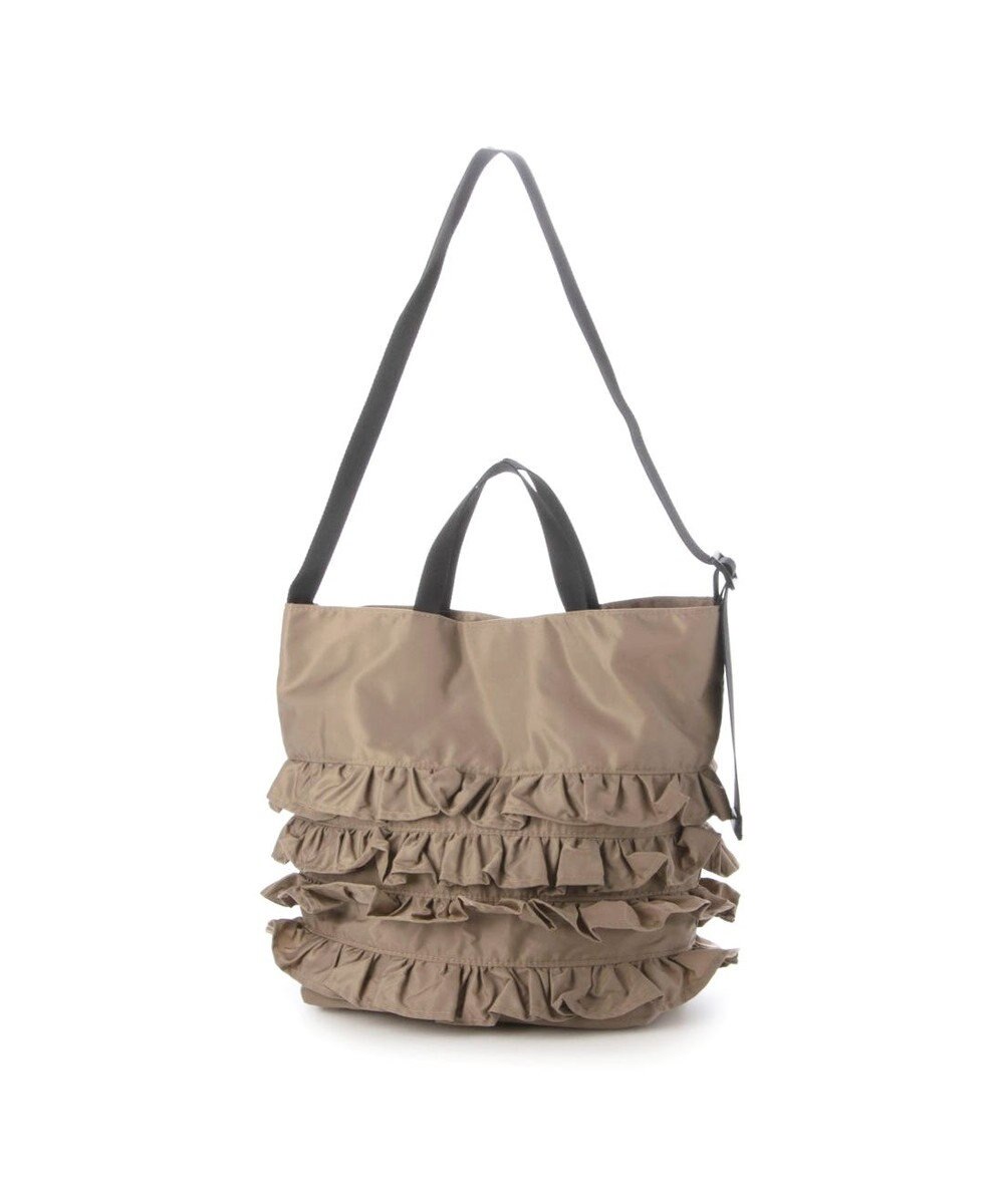 UNBILLION カシュカシュ cachecache / ナイロンフリル2wayトートバッグ 