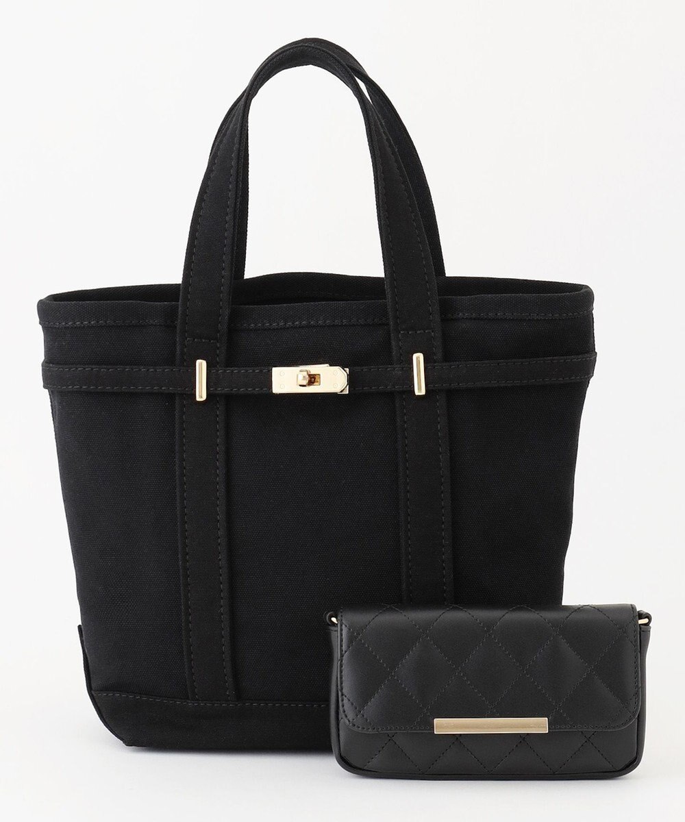 23区 ポーチ付 キャンバス トートバッグ 