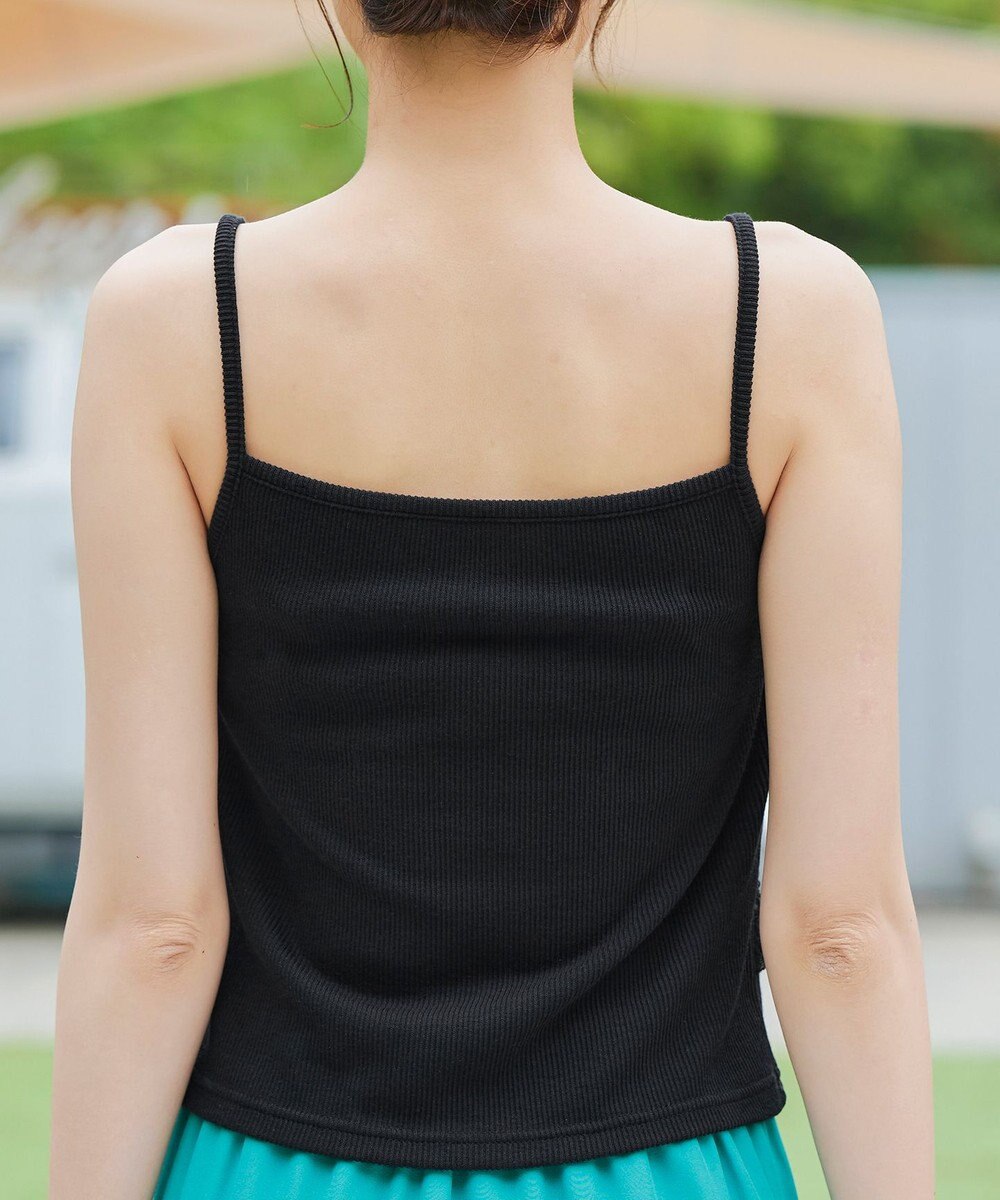 Tiaclasse 【洗える】スカラップニレースニットキャミソール 