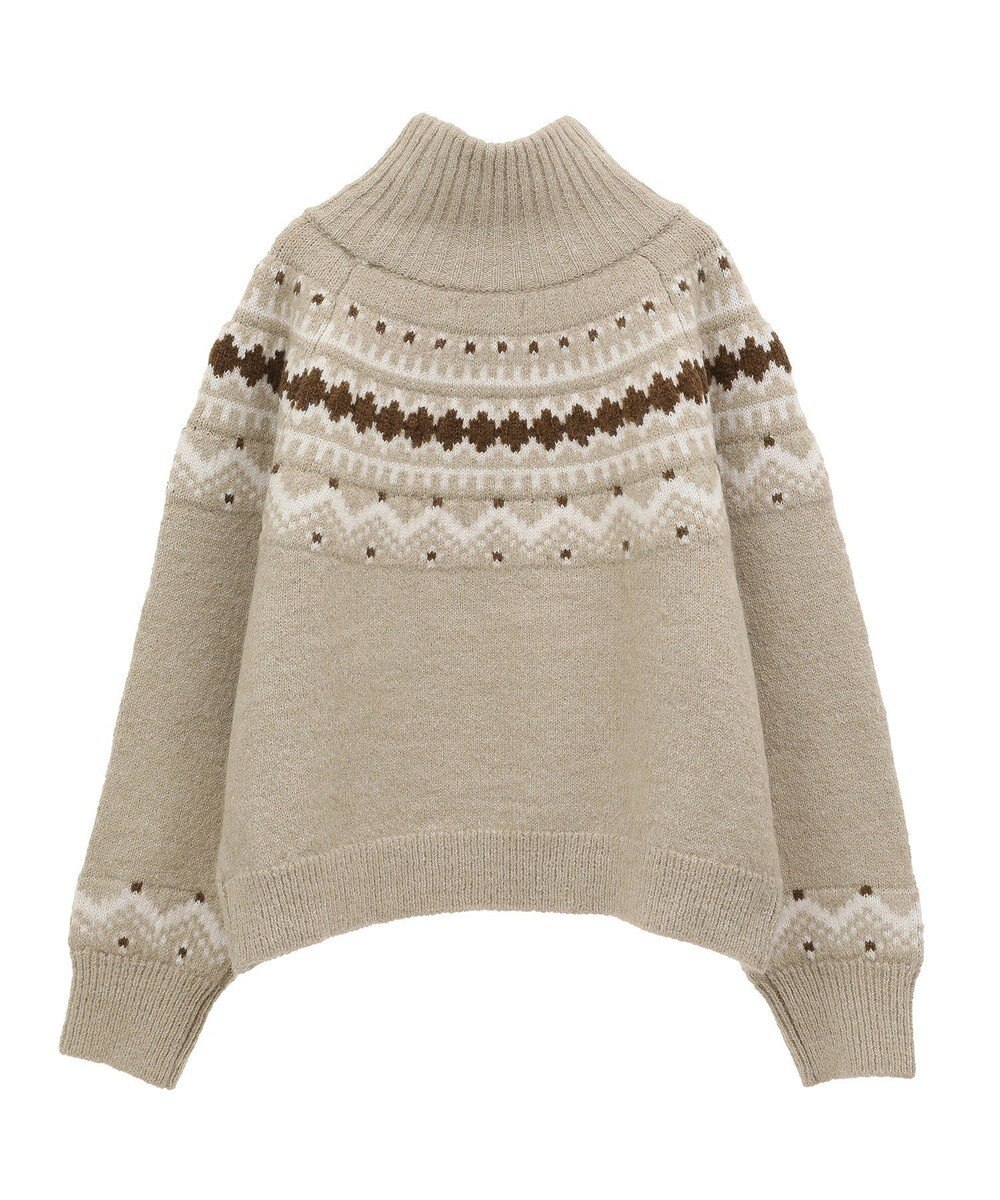 Green Parks ノルディック柄ジャガード織ニット 