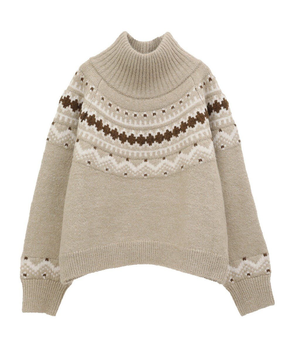 Green Parks ノルディック柄ジャガード織ニット 