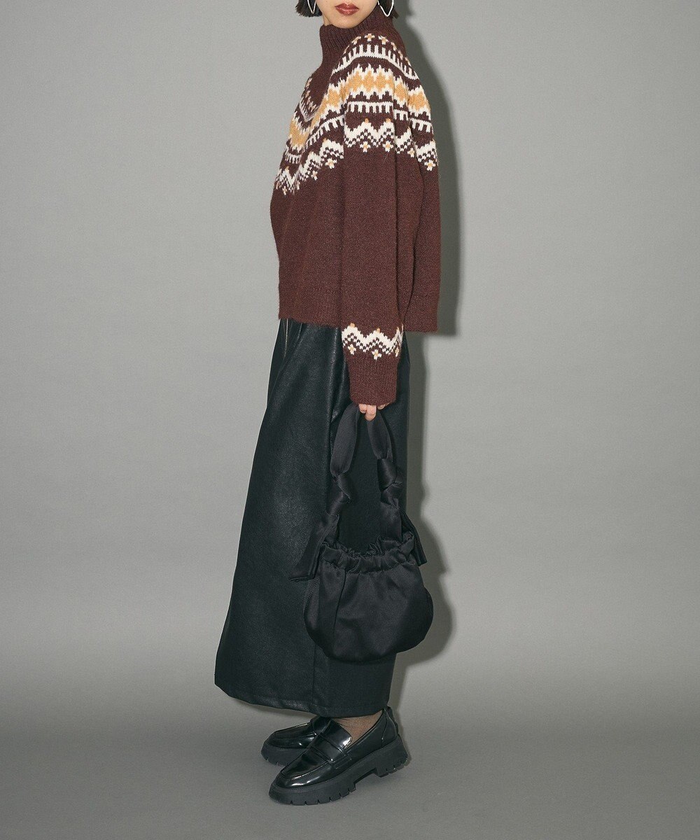 Green Parks ノルディック柄ジャガード織ニット 