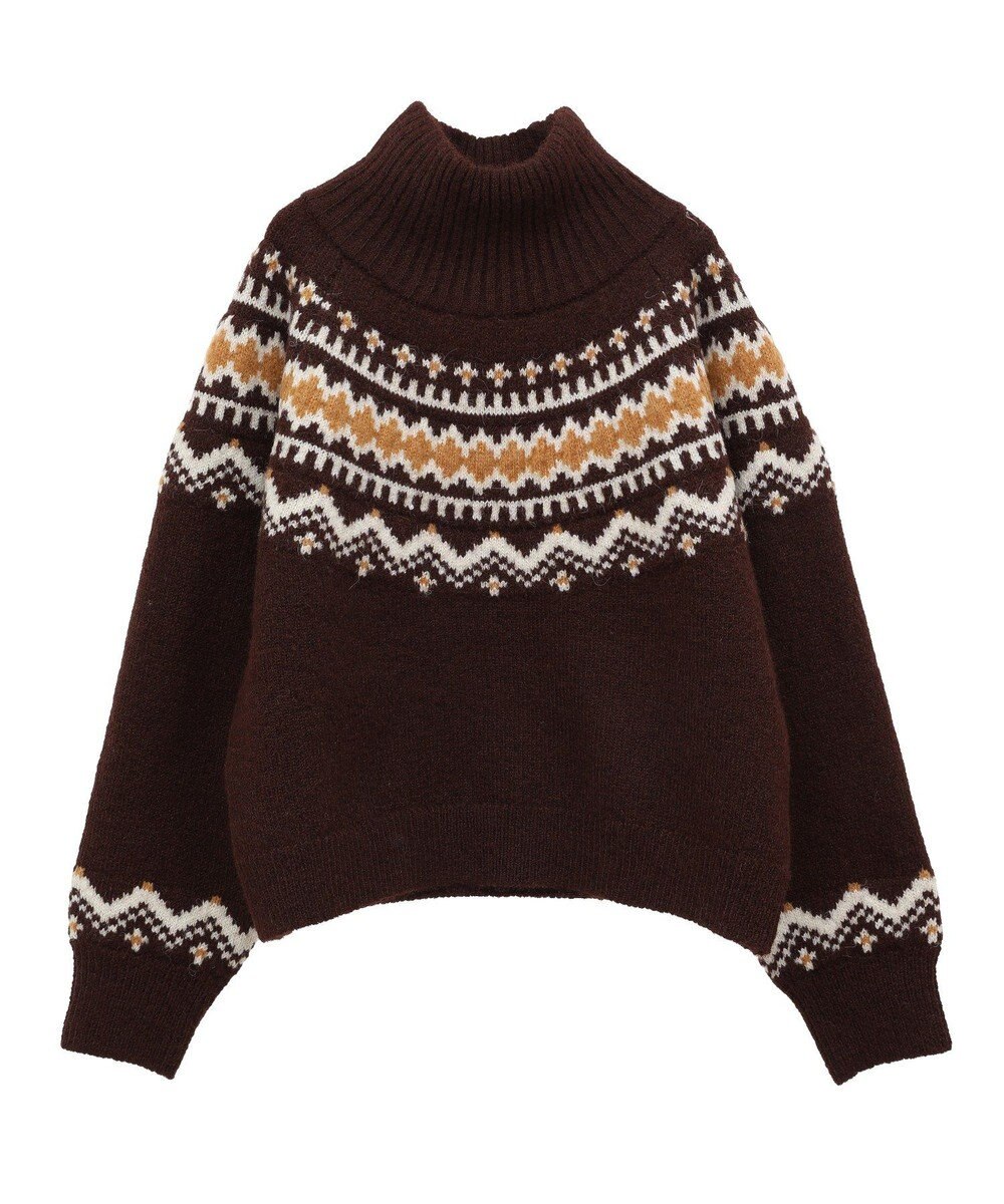 Green Parks ノルディック柄ジャガード織ニット 