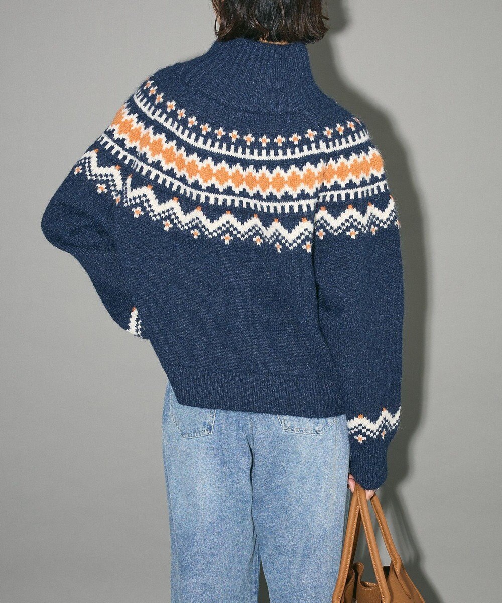 Green Parks ノルディック柄ジャガード織ニット 