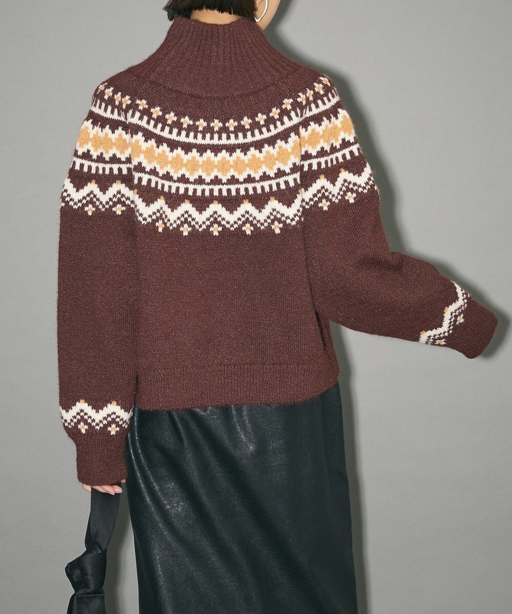 Green Parks ノルディック柄ジャガード織ニット 