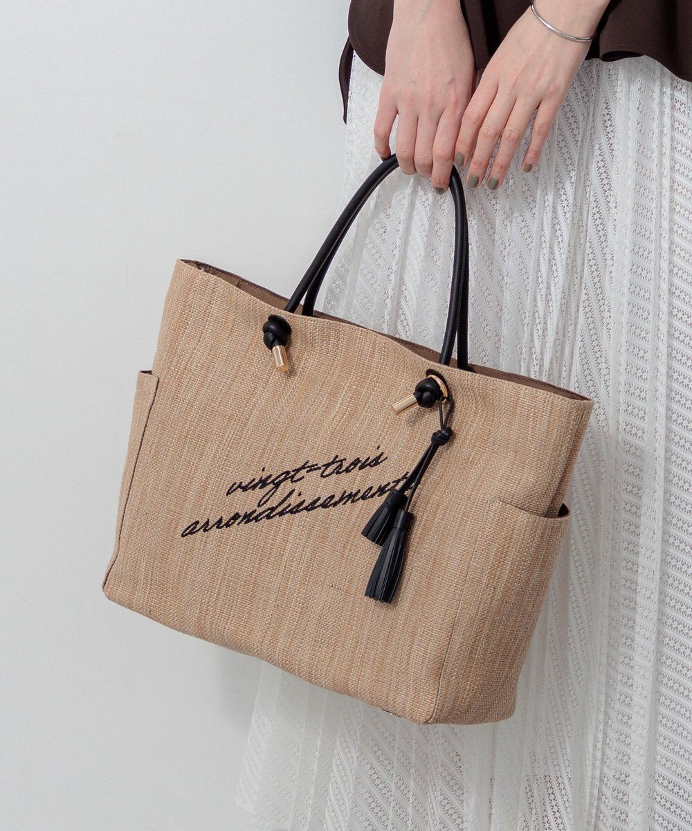 23区 【先行予約】ロゴ刺繍 雑材 トートバッグ 