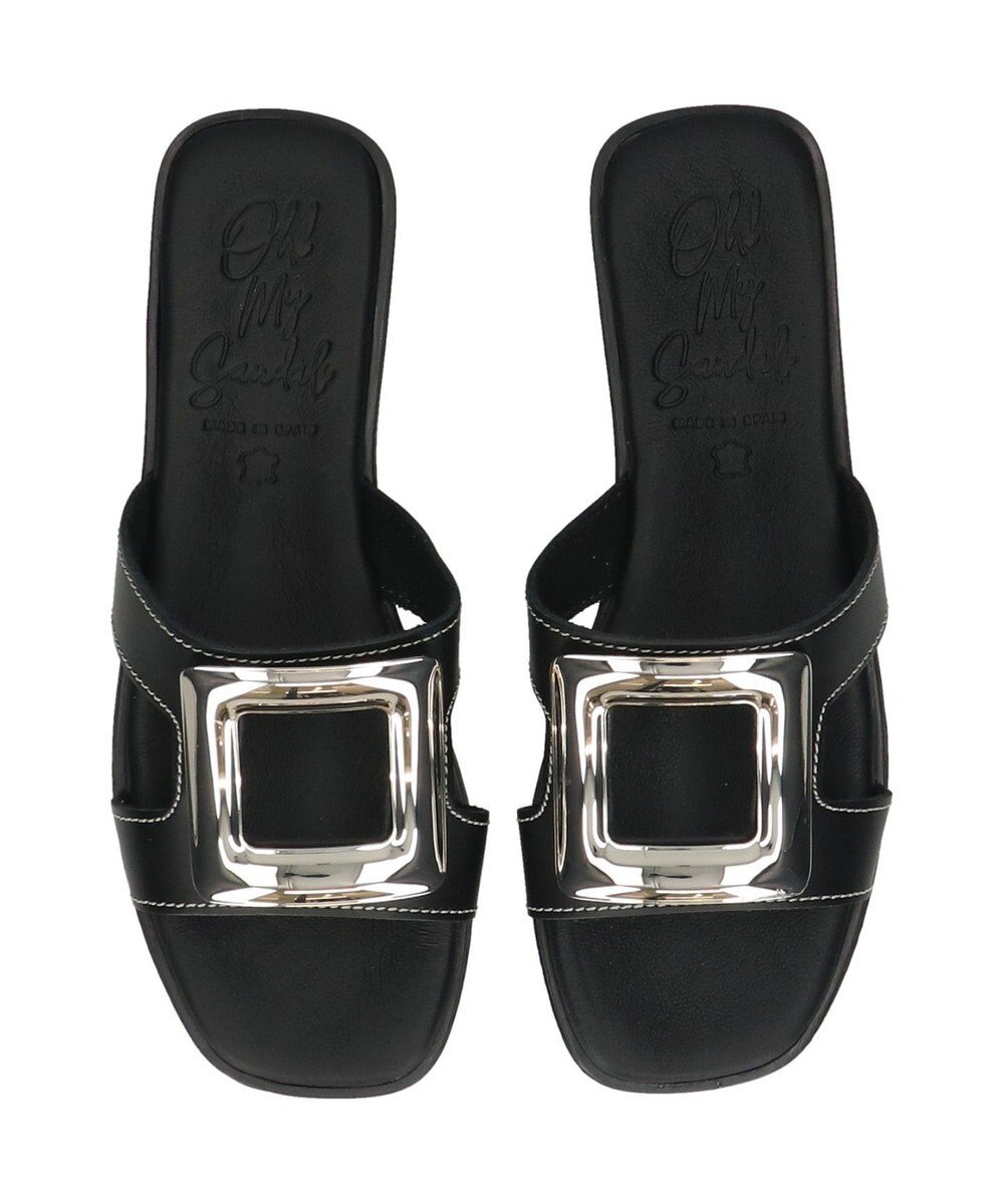 INTER-CHAUSSURES 【Oh my Sandals】メタルバックルフラットサンダル 