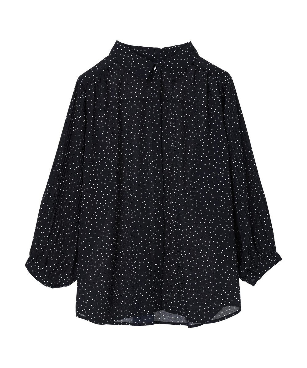 Green Parks 袖プリーツ衿付きブラウス 